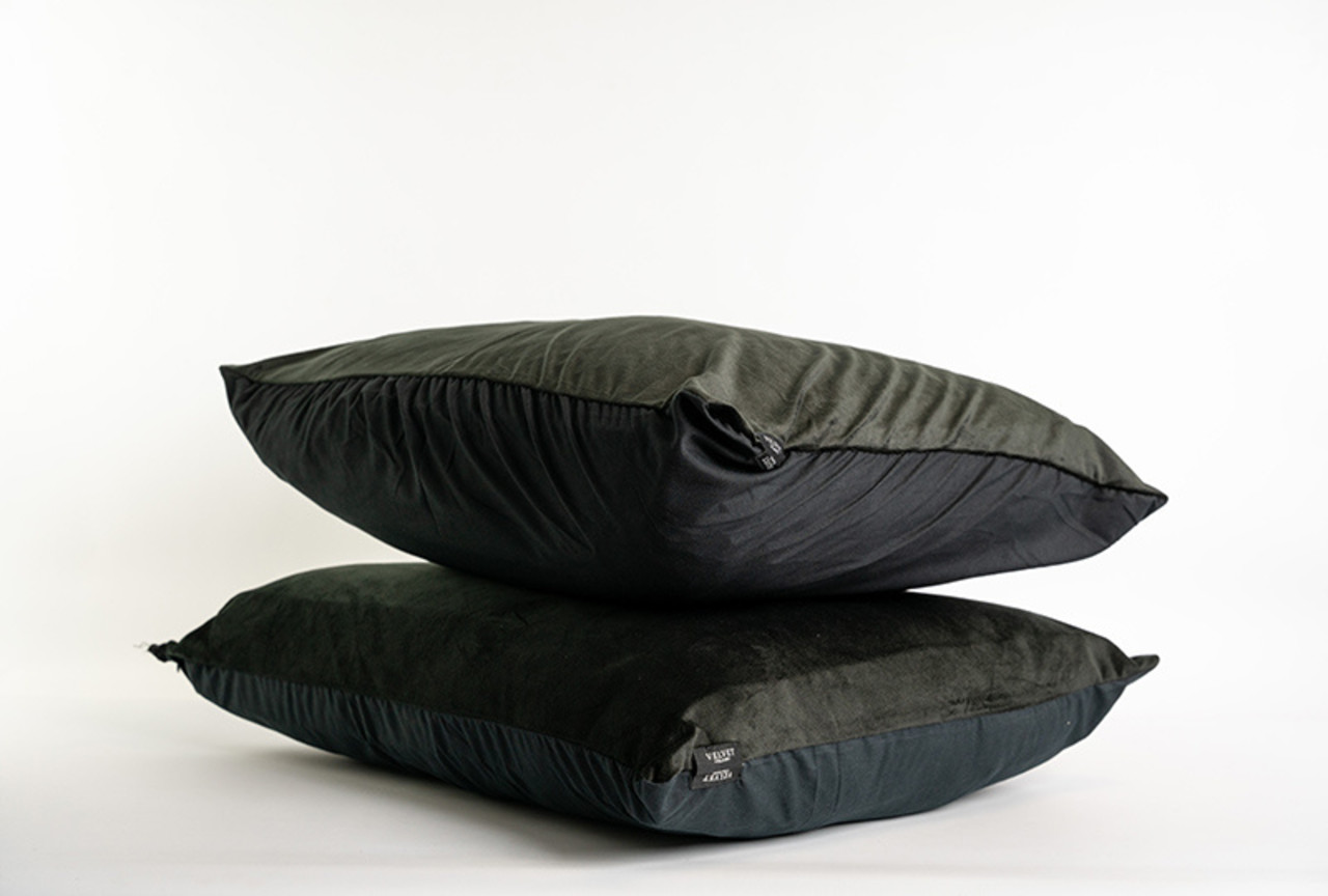 Beau Maison Fluwelen kussenslopen Zwarte Velvet-velours Beau Maison Fluwelen kussenslopen Zwarte Velvet-velours