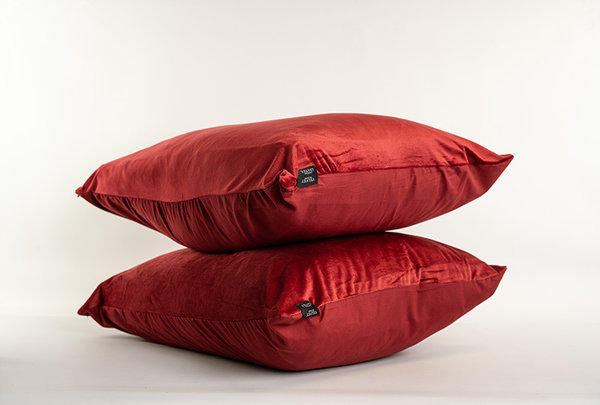 Beau Maison Velvet pillowcases Bordeaux-red Velvet-velour