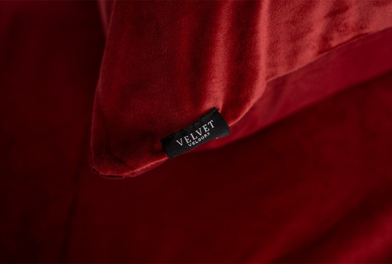 Beau Maison Fluwelen kussenslopen Bordeaux-rood Velvet-velours