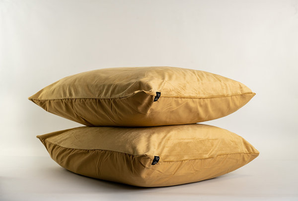 Beau Maison Fluwelen kussenslopen Champagne-goud Velvet-velours