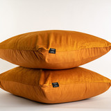 Beau Maison Velvet pillowcases Cognac