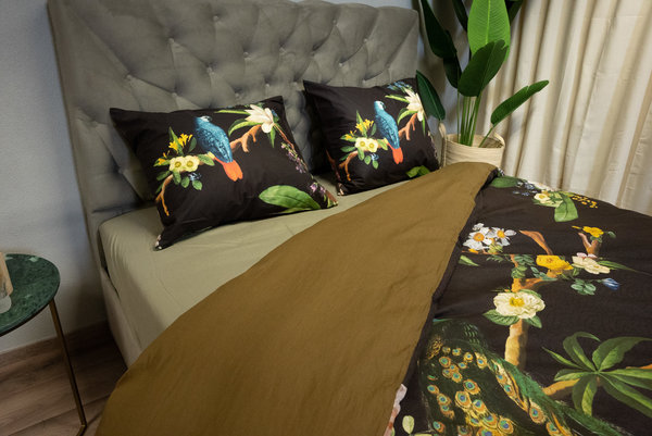 Inspirations Cotton duvet cover Night Peacock