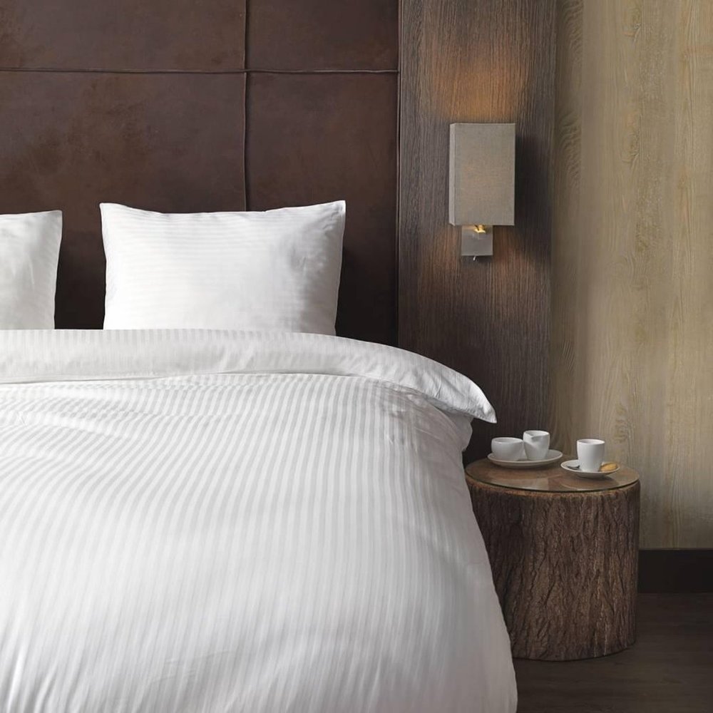 Beau Maison Kussensloop Hotel Line Wit 60x70cm - 2 stuks met ritssluiting