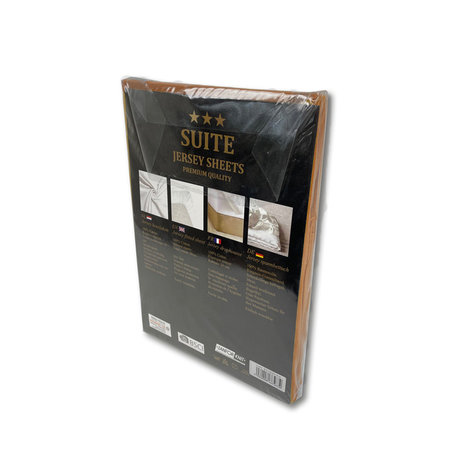 Suite Sheets Fitted Sheet Cotton Jersey Cognac