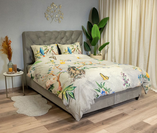 Inspirations Cotton duvet cover Peacock Light