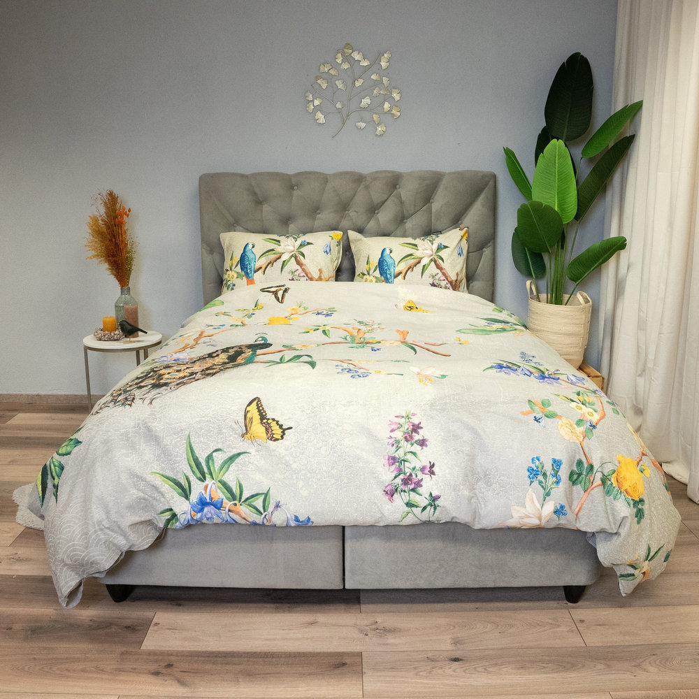 Inspirations Cotton duvet cover Peacock Light