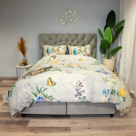 Inspirations Cotton duvet cover Peacock Light