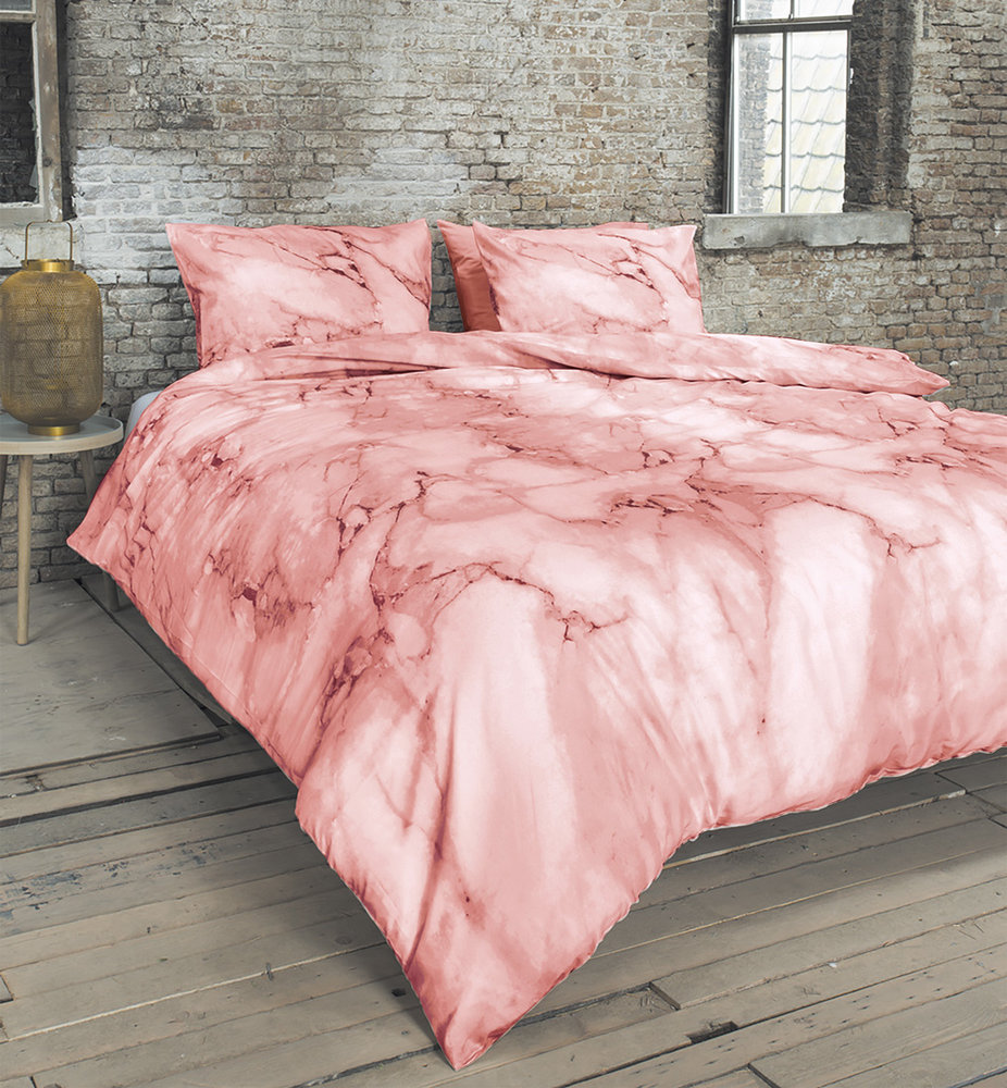 Refined Bedding Dekbedovertrek Marmeren print