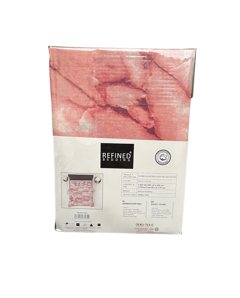 Refined Bedding Dekbedovertrek Marmeren print