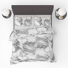 Refined Bedding Bettbezug mit weißem Marmordruck Refined Bedding Bettbezug mit weißem Marmordruck