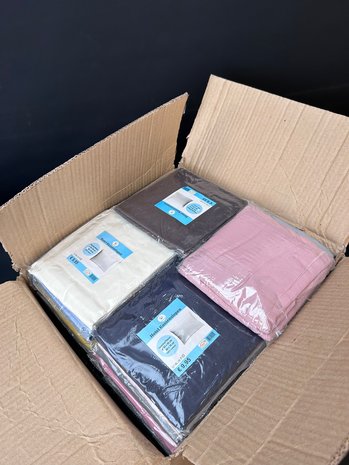 Stock Assorti Kussensloop - Per  stuk verpakt, 100 stuks in doos