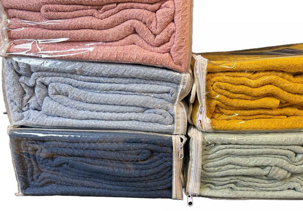 Beau Maison Wit Wafelplaids - Per  stuk verpakt, 12 stuks in doos -  B-Keus