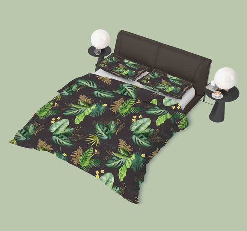 Refined Bedding Bettbezug Guyana mit Dschungelblättern