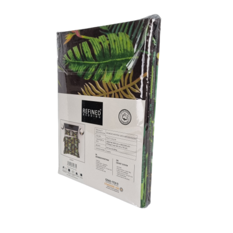 Refined Bedding Dekbedovertrek Guyana met Jungle Bladeren