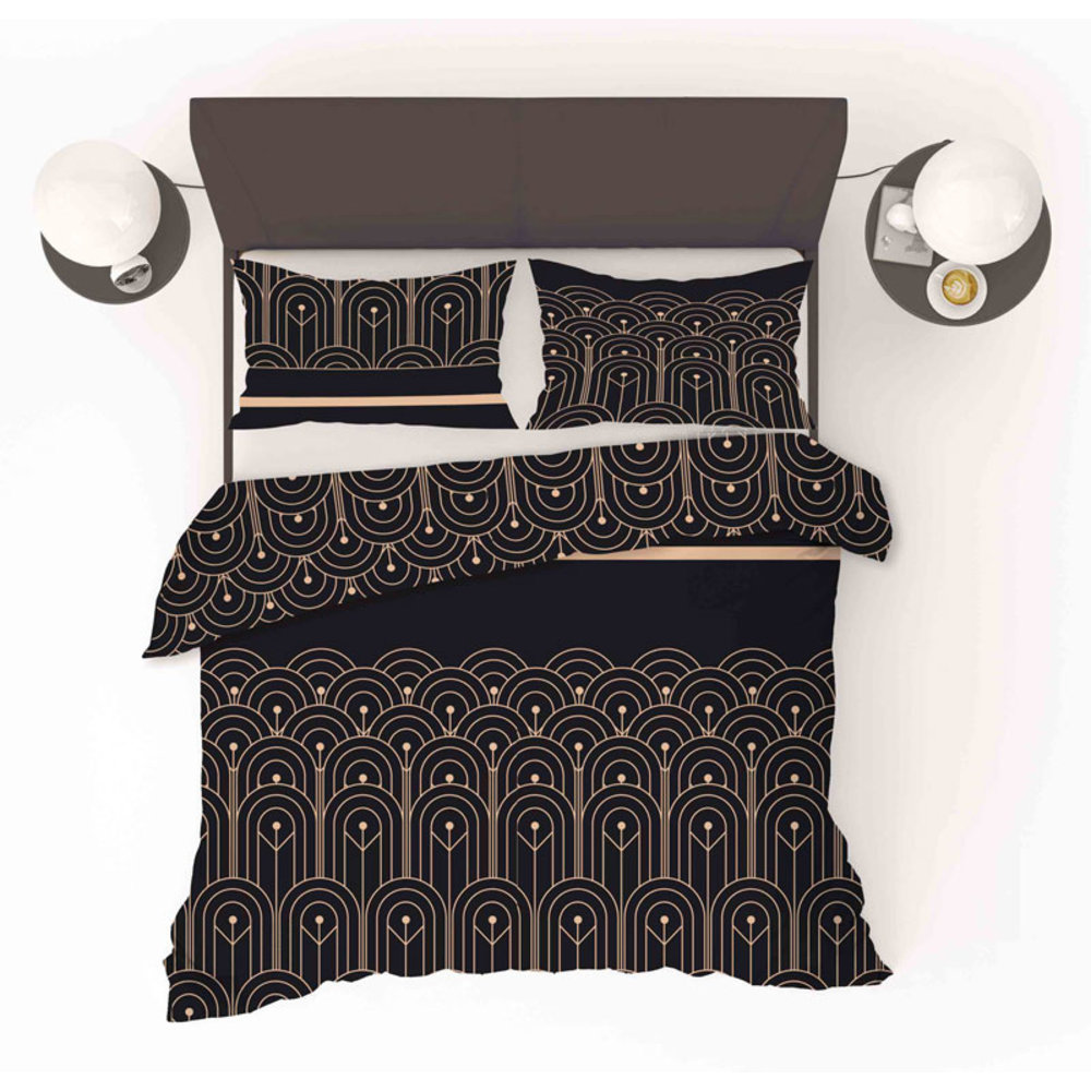 Duvet cover Wave Black Indus Textile