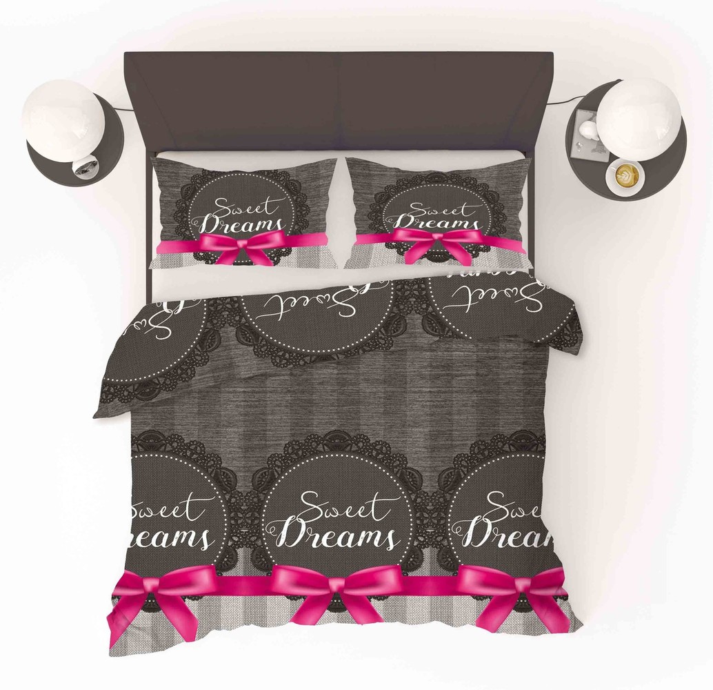 Refined Bedding Ewige Liebe Bettbezug Anthrazitrosa