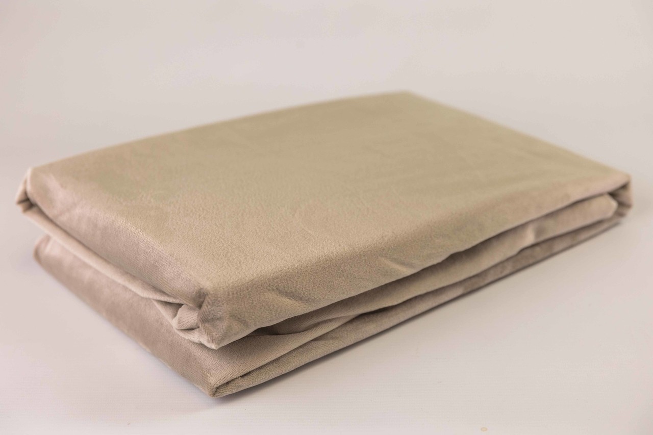 Beau Maison Fluwelen Hoeslaken Taupe Grijs | Velvet Velours
