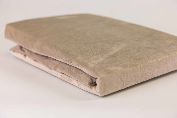 Beau Maison Velvet Fitted Sheet Taupe Gray | Velvet Velour