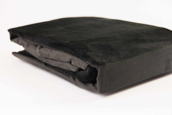 Beau Maison Velvet Fitted Sheet Black | Velvet Velour