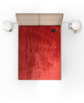 Beau Maison Velvet Hoeslaken Bordeaux Rood -  Extra Hoge Hoeken