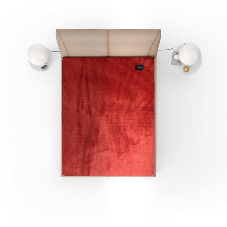 Beau Maison Velvet Fitted Sheet Burgundy Red | Velvet Velour