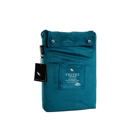 Beau Maison Fluwelen Hoeslaken Petrol Blauw | Velvet Velours