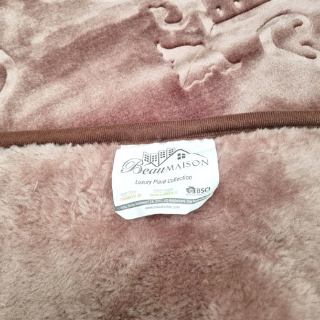Beau Maison Embossed Uni Blanket Brown 220 x 240 cm | Heavy Quality Beau Maison Embossed Uni Blanket Brown 220 x 240 cm | Heavy Quality