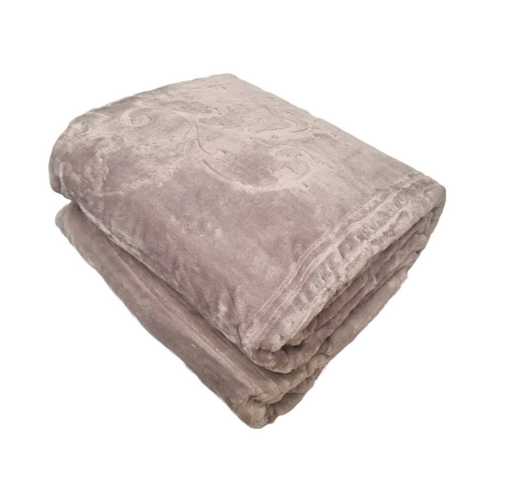 Beau Maison Embossed Uni Blanket Gray 220 x 240 cm | Heavy Quality Beau Maison Embossed Uni Blanket Gray 220 x 240 cm | Heavy Quality