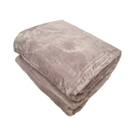 Beau Maison Embossed Uni Blanket Gray 220 x 240 cm | Heavy Quality Beau Maison Embossed Uni Blanket Gray 220 x 240 cm | Heavy Quality