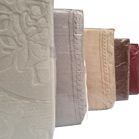 Beau Maison Embossed Uni Blanket Ivory 220 x 240 cm | Heavy Quality Beau Maison Embossed Uni Blanket Ivory 220 x 240 cm | Heavy Quality