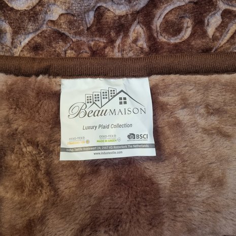 Beau Maison Luxury Living Blanket Brown | XL Plaid 160 x 220 cm | Heavy Quality Beau Maison Luxury Living Blanket Brown | XL Plaid 160 x 220 cm | Heavy Quality
