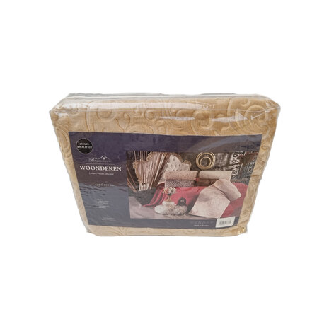 Beau Maison Geprägte Unidecke Cappuccino 160 x 220 cm | Schwere Qualität