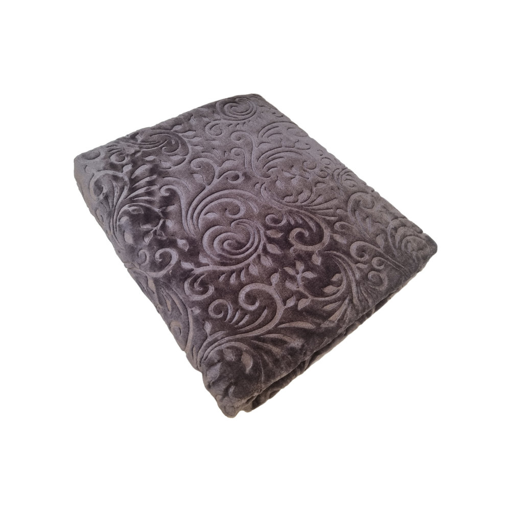 Beau Maison Embossed Uni Blanket Anthracite 160 x 220 cm | Heavy Quality Beau Maison Embossed Uni Blanket Anthracite 160 x 220 cm | Heavy Quality