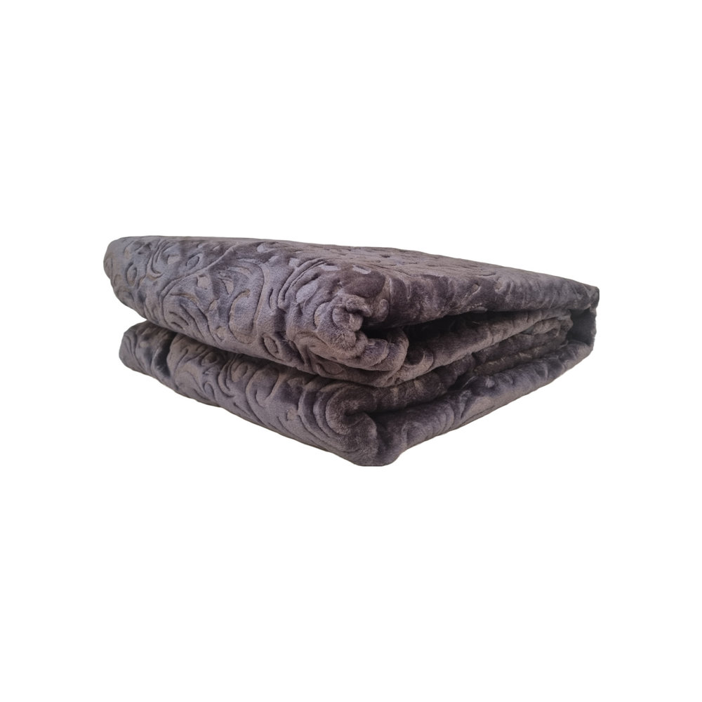 Beau Maison Embossed Uni Woondeken Antraciet 160 x 220 cm | Zware Kwaliteit Beau Maison Embossed Uni Woondeken Antraciet 160 x 220 cm | Zware Kwaliteit