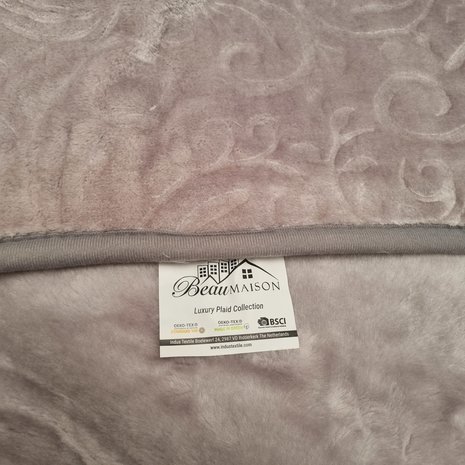 Beau Maison Embossed Uni Blanket Gray 160 x 220 cm | Heavy Quality Beau Maison Embossed Uni Blanket Gray 160 x 220 cm | Heavy Quality