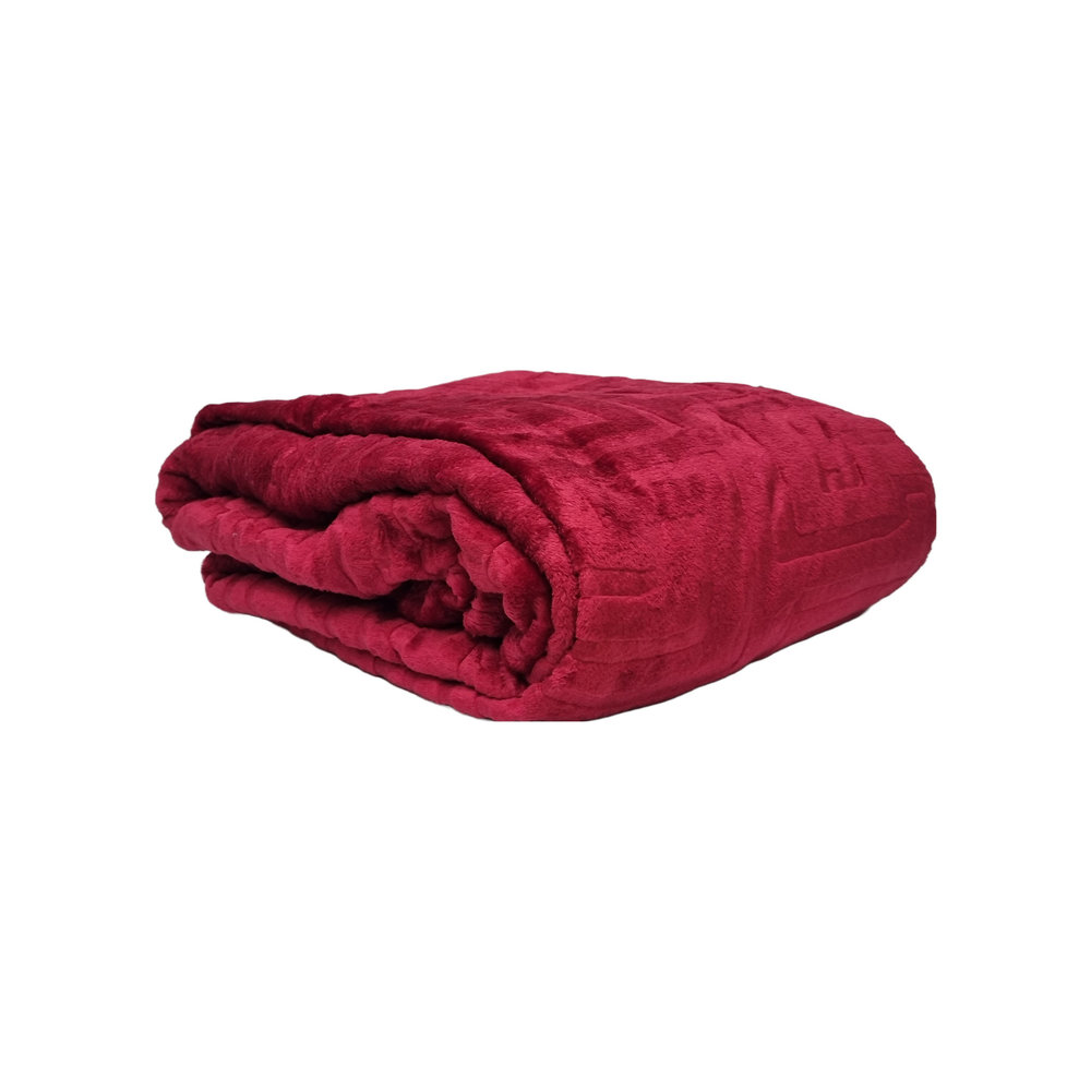 Beau Maison Dubbeldikke Deken | Plaid Bordeaux