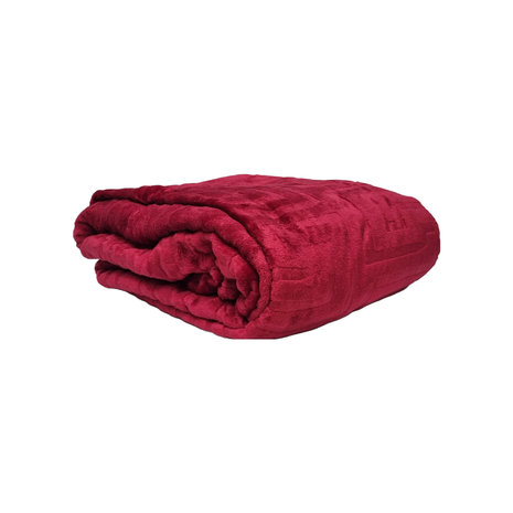Beau Maison Dubbeldikke Deken | Plaid Bordeaux