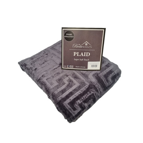 Beau Maison Doppelte dicke Decke | Plaid Anthrazit