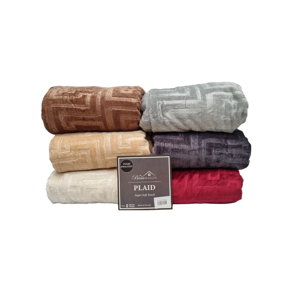 Beau Maison Doppelte dicke Decke | Plaid Anthrazit