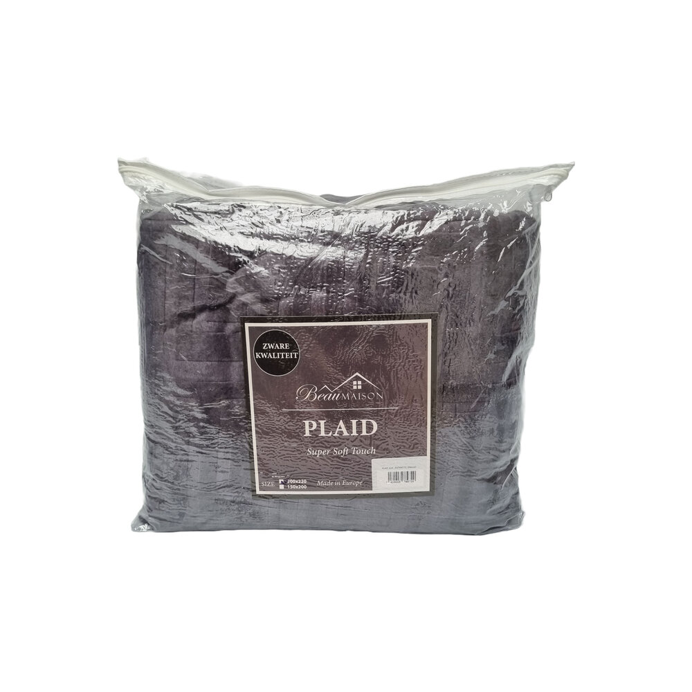 Beau Maison Double Thick Blanket | Plaid Anthracite Beau Maison Double Thick Blanket | Plaid Anthracite