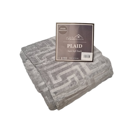 Beau Maison Doppelte dicke Decke | Plaid Grau