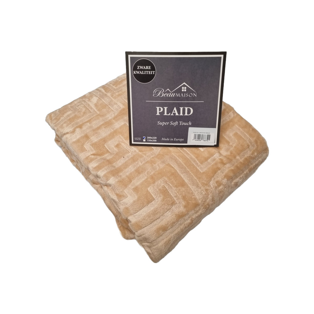 Beau Maison Doppelte dicke Decke / Plaid Cappuccino