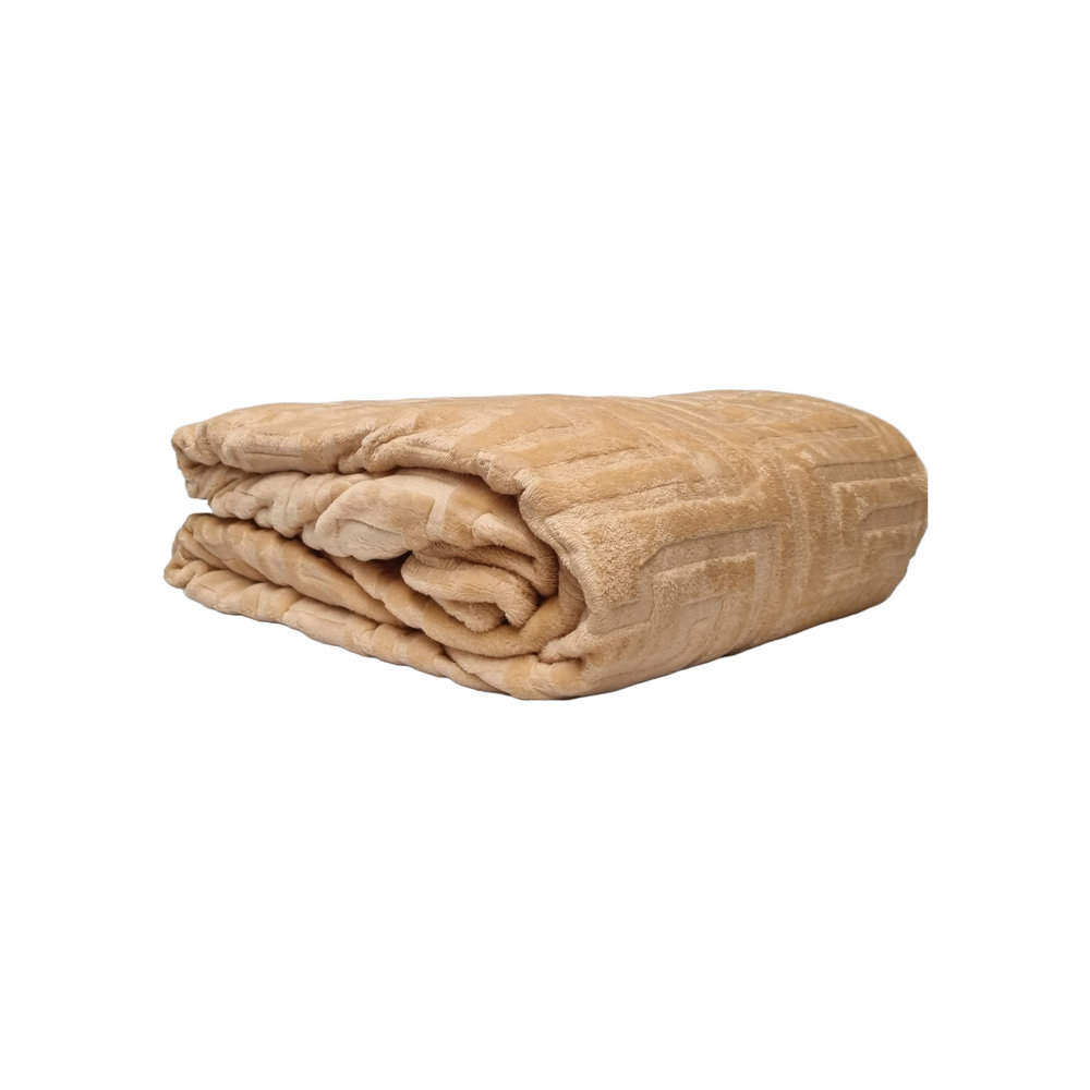 Beau Maison Doppelte dicke Decke / Plaid Cappuccino