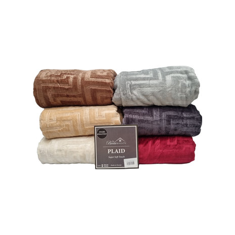 Beau Maison Doppelte dicke Decke / Plaid Cappuccino
