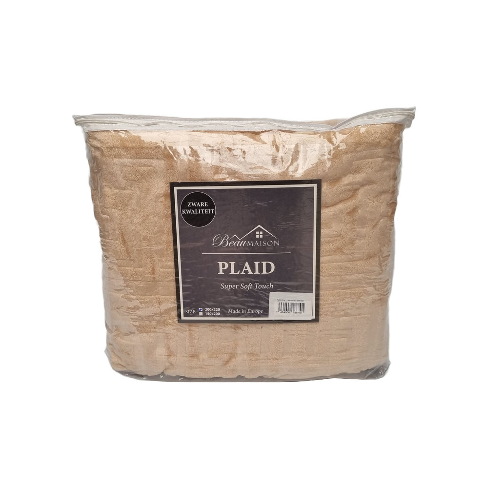 Beau Maison Doppelte dicke Decke / Plaid Cappuccino