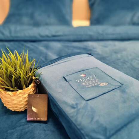 Beau Maison Velvet Bettbezug Petrolblauer Samt/Velours Beau Maison Velvet Bettbezug Petrolblauer Samt/Velours