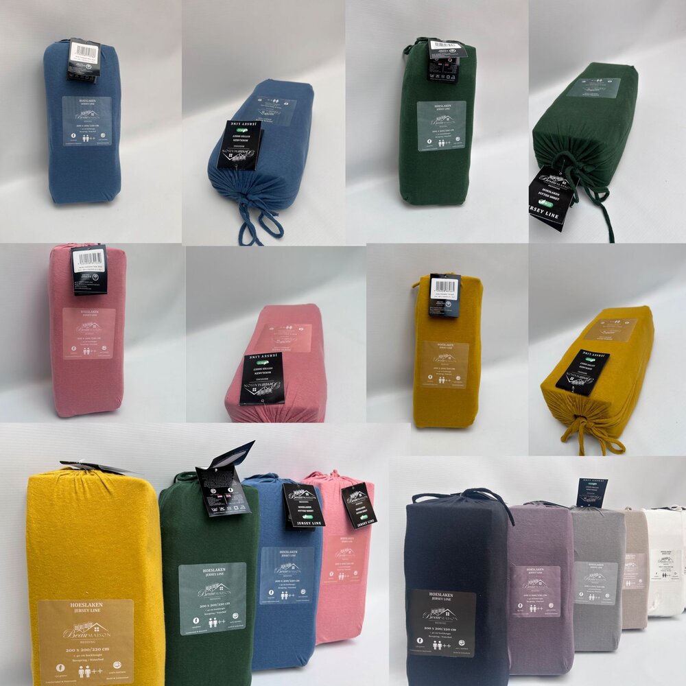 Beau Maison Fitted sheet Cotton Jersey Ocher yellow