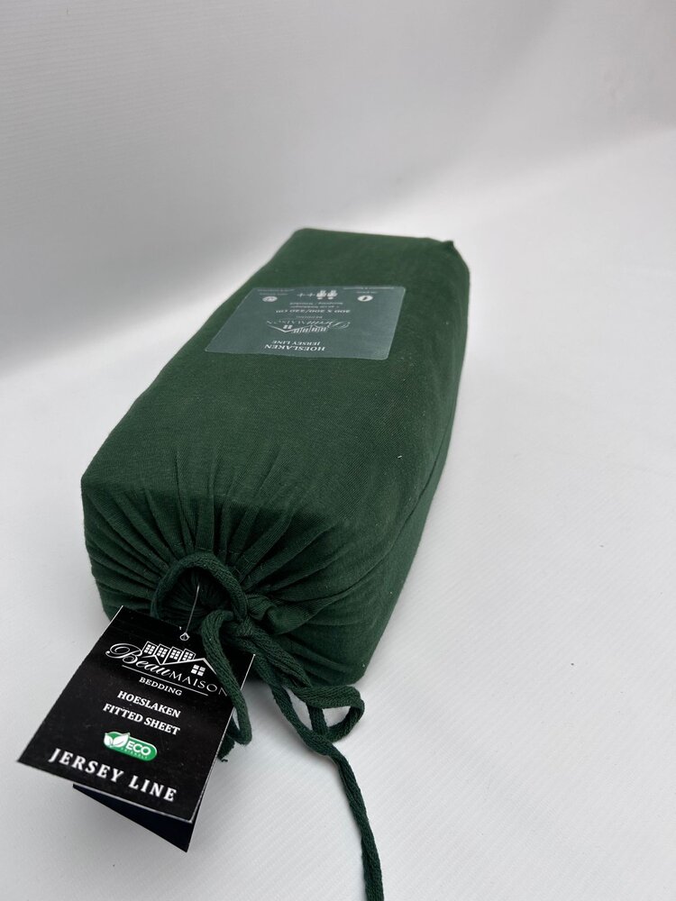 Beau Maison Jersey Fitted Sheet Dschungelgrün