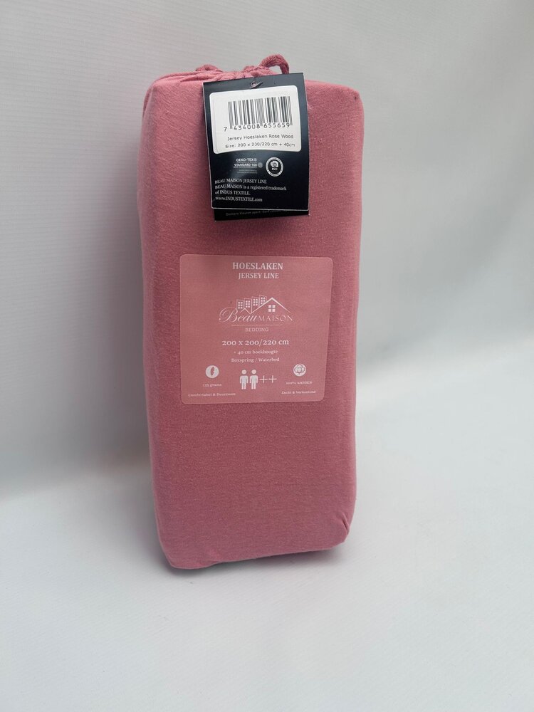 Beau Maison Jersey Fitted Sheet Rose Wood Beau Maison Jersey Fitted Sheet Rose Wood