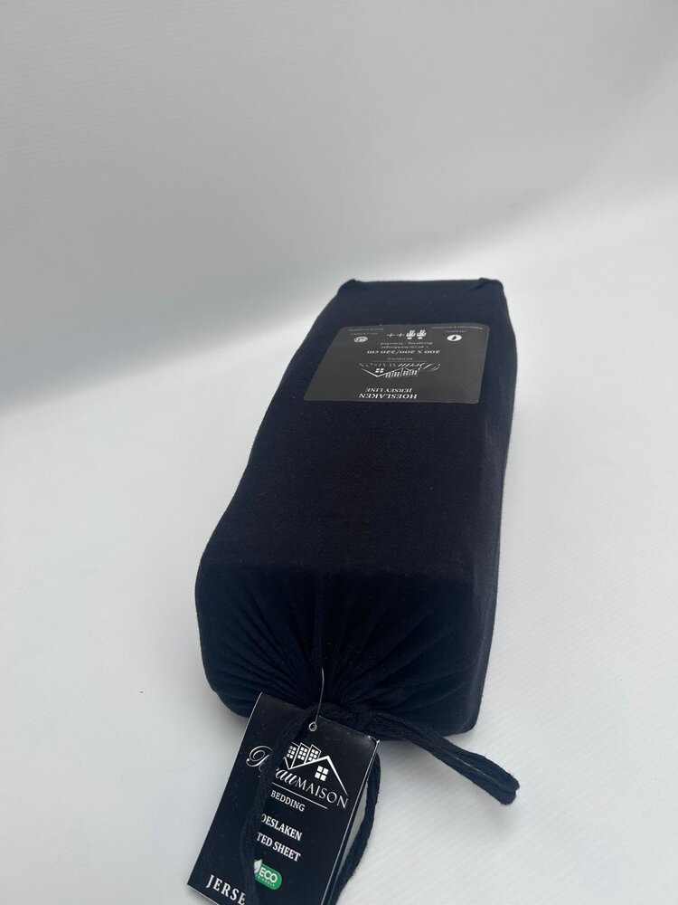 Beau Maison Split Topper Spannbettlaken Schwarz Jersey Beau Maison Split Topper Spannbettlaken Schwarz Jersey